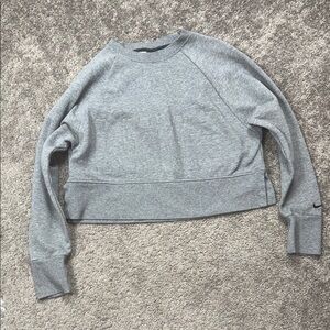 Nike Gray‎ Cropped embroidered Sweatshirt size XS